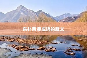东补西凑成语的释义