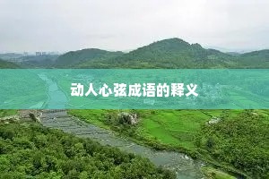 动人心弦成语的释义