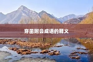 穿凿附会成语的释义