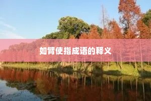 如臂使指成语的释义