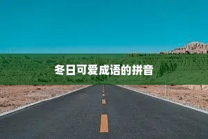 冬日可爱成语的拼音