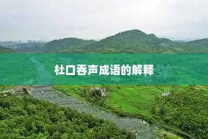 杜口吞声成语的解释