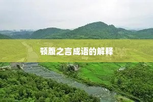 顿腹之言成语的解释