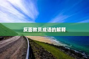反面教员成语的解释