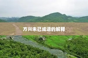 方兴未已成语的解释