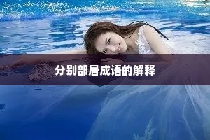 分别部居成语的解释