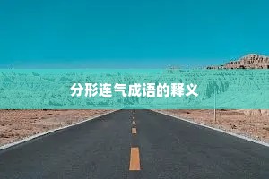 分形连气成语的释义