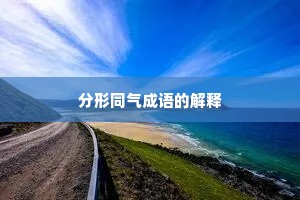 分形同气成语的解释