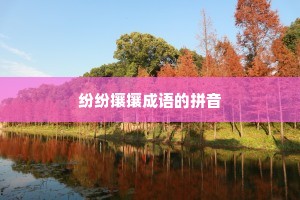 纷纷攘攘成语的拼音