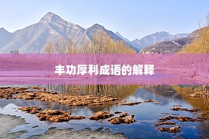 丰功厚利成语的解释