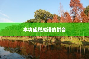 丰功盛烈成语的拼音