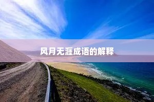 风月无涯成语的解释