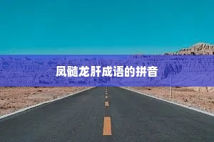 凤髓龙肝成语的拼音
