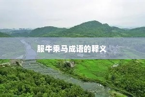 服牛乘马成语的释义