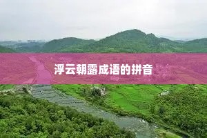 浮云朝露成语的拼音