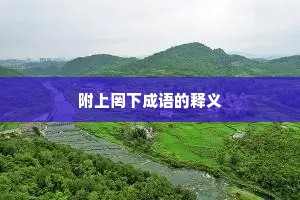 附上罔下成语的释义