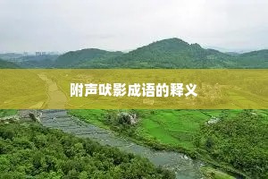 附声吠影成语的释义