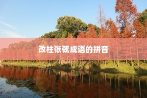 改柱张弦成语的拼音