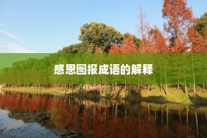 感恩图报成语的解释
