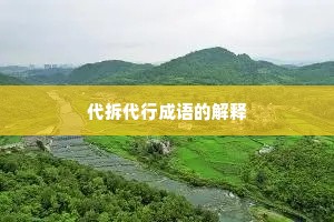 代拆代行成语的解释
