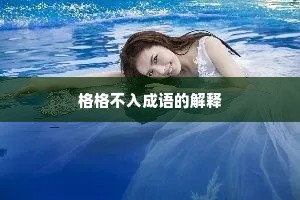 格格不入成语的解释